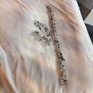 JTV Black and White Beaded Hair Accessory Set